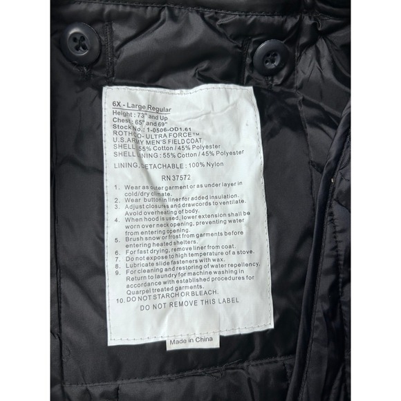 VTG RARE Rothco‎ 6XL Black Field Jacket "Dopeville" Graphic Full Zip NEW - Picture 8 of 10